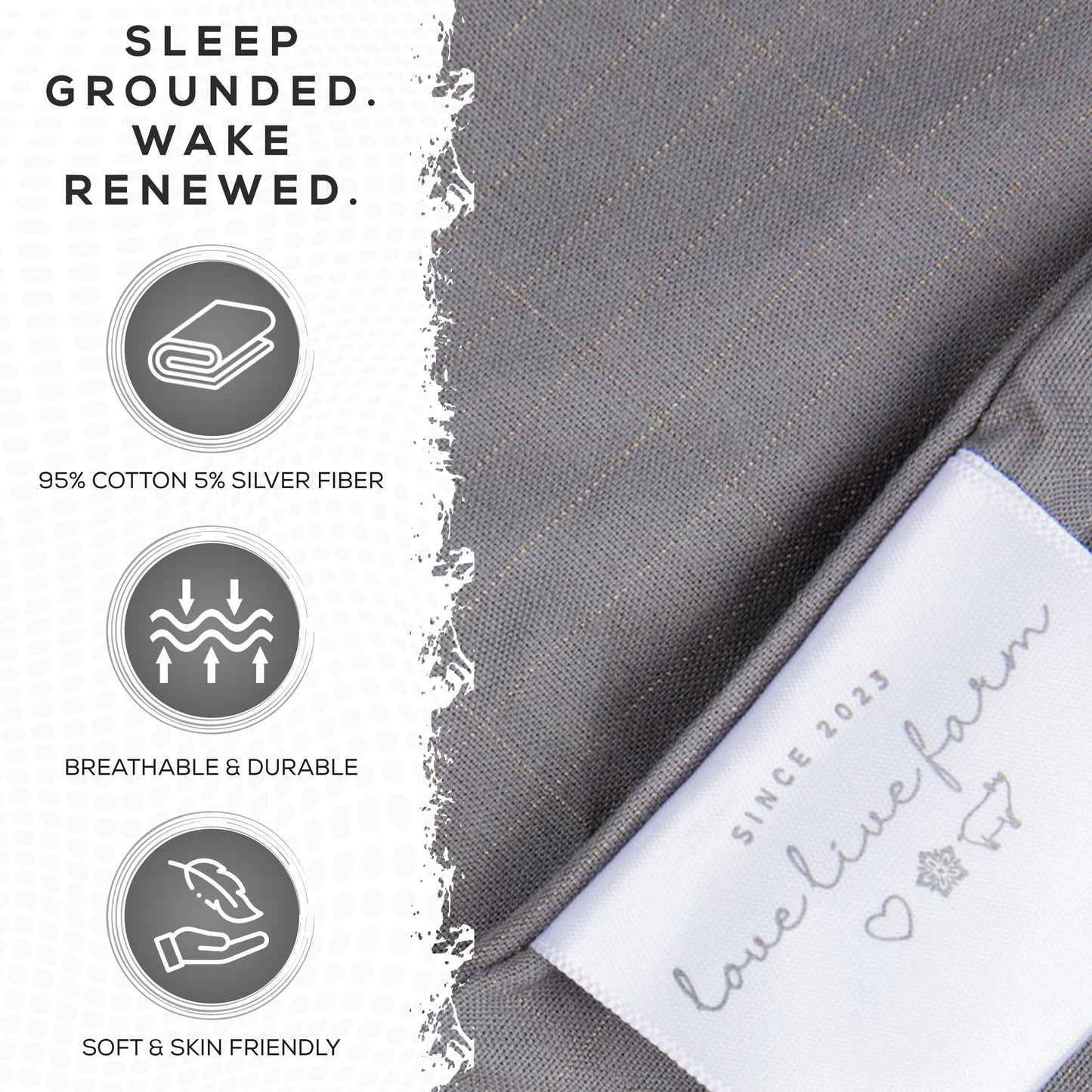 Grounding Sheets (King/Queen/Full/Twin, Grey) - 400 Thread Count