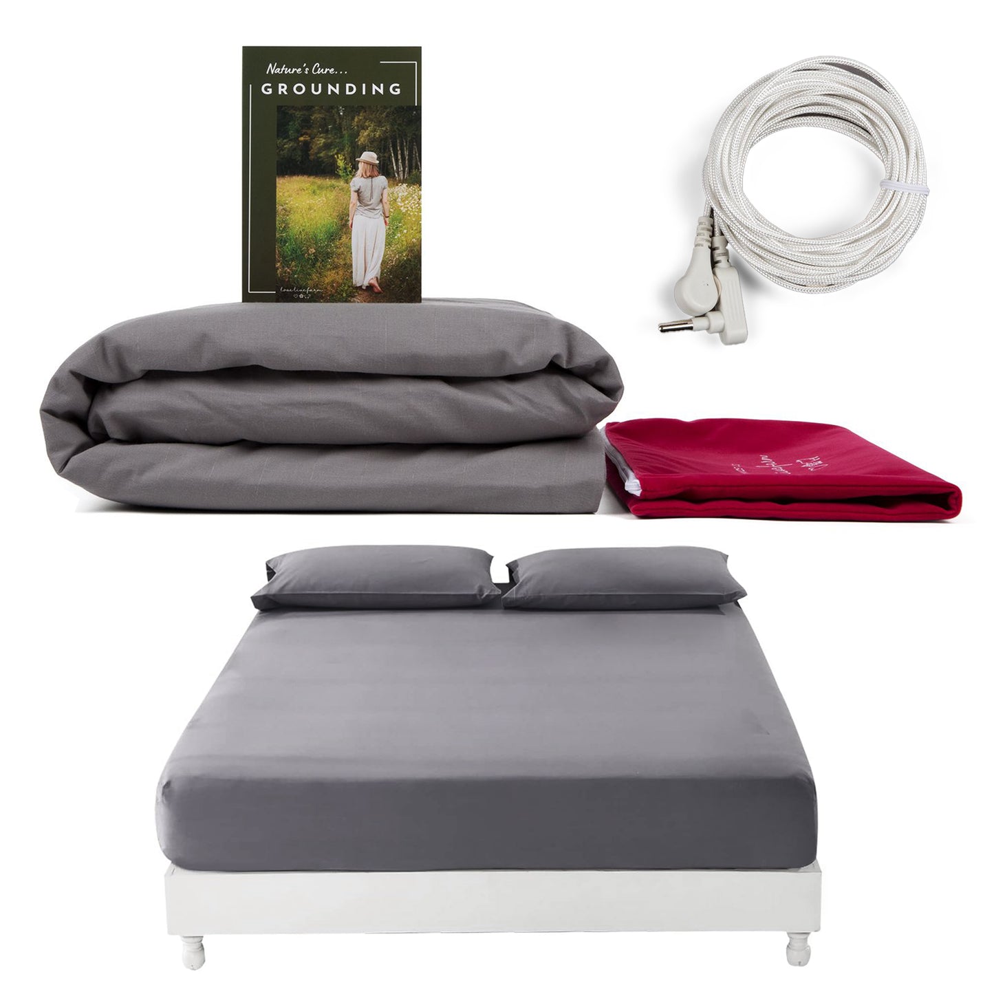 Grounding Sheets (King/Queen/Full/Twin, Grey) - 400 Thread Count